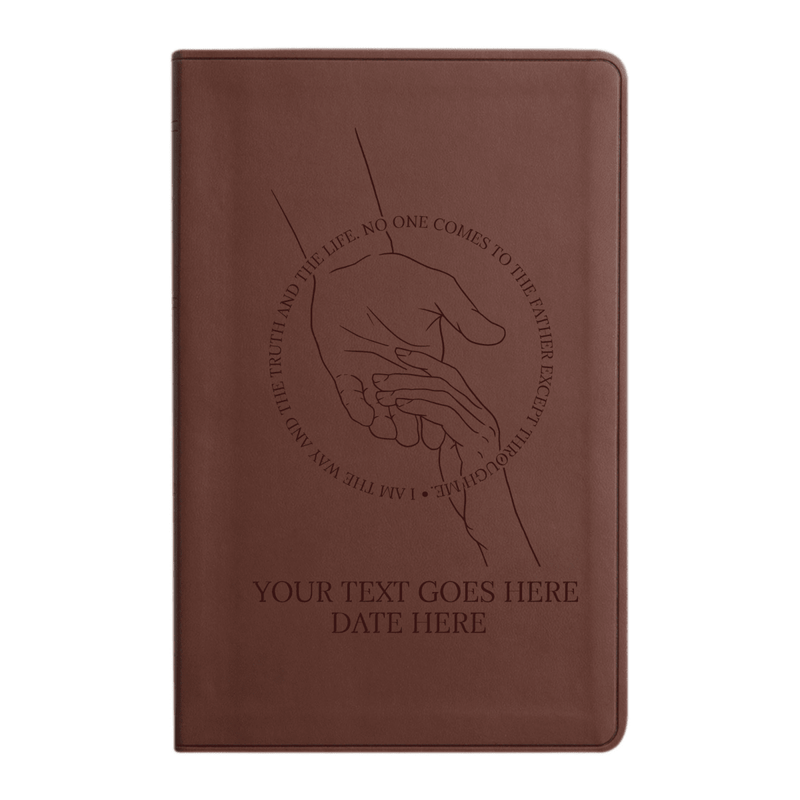 ESV Brown Standard Size Holy Bible Large Print | Scripture Art Collection 1