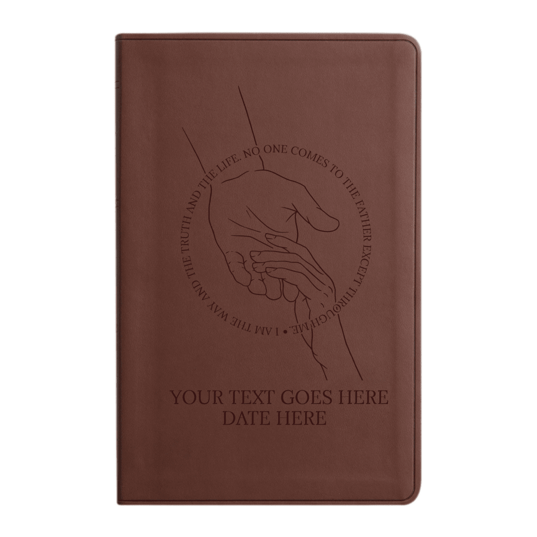 ESV Brown Standard Size Holy Bible Large Print | Scripture Art Collection 1 - Shepherds Shelf