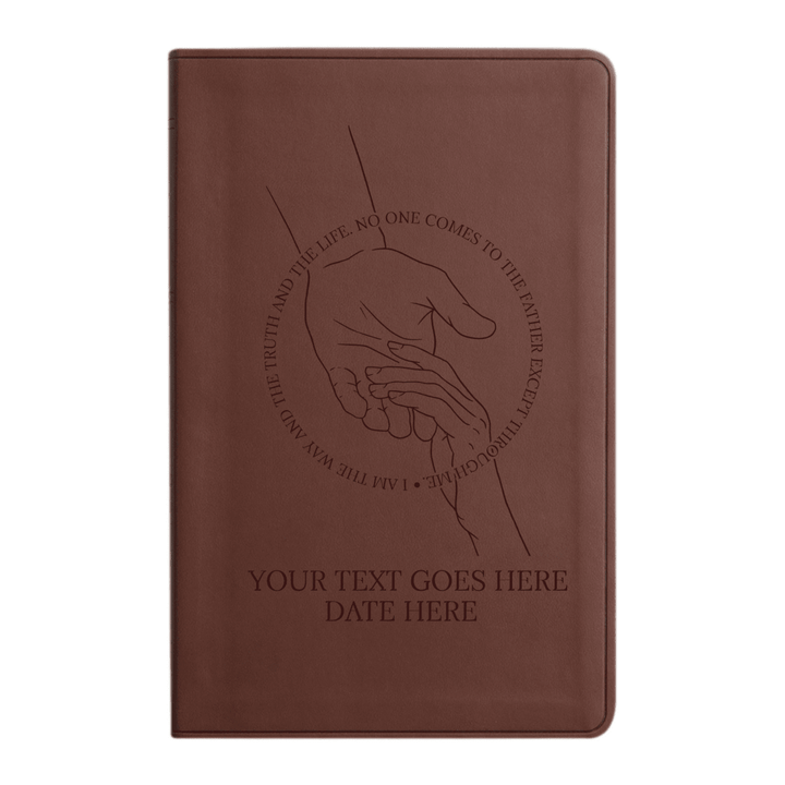 ESV Brown Standard Size Holy Bible Large Print | Scripture Art Collection 1 - Shepherds Shelf