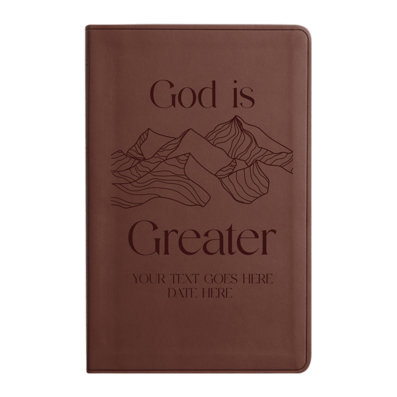 ESV Brown Standard Size Holy Bible Large Print | Scripture Art Collection 1