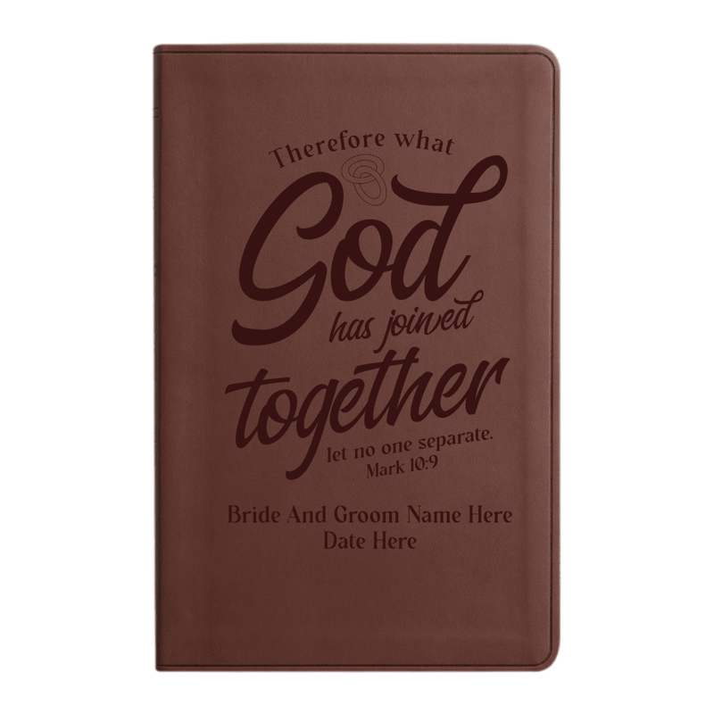 ESV Brown Standard Size Holy Bible Large Print | Wedding Collection