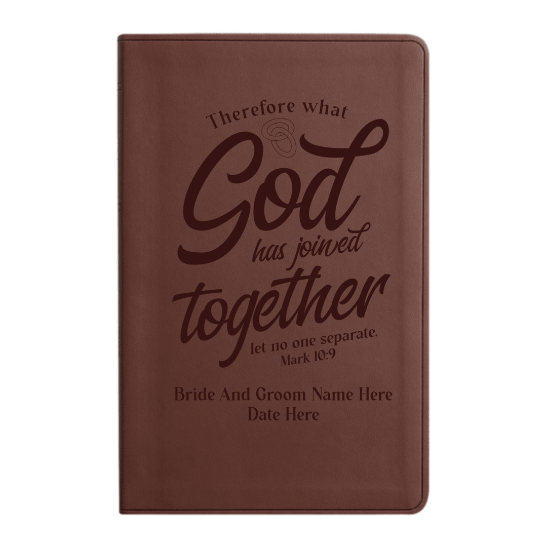 ESV Brown Standard Size Holy Bible Large Print | Wedding Collection - Shepherds Shelf