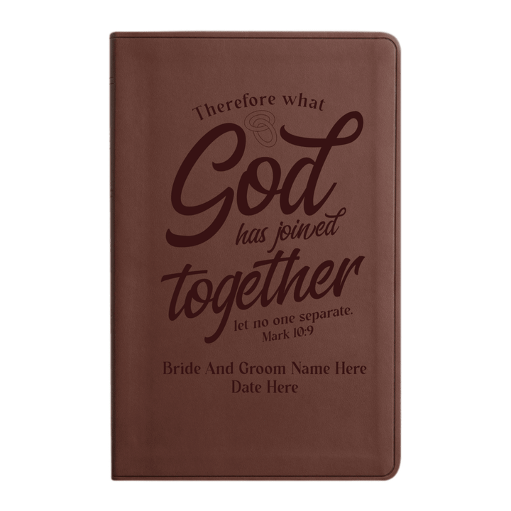 ESV Brown Standard Size Holy Bible Large Print | Wedding Collection - Shepherds Shelf