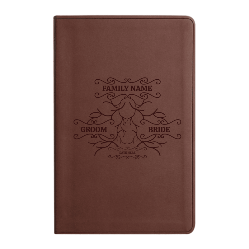 ESV Brown Standard Size Holy Bible Large Print | Wedding Collection
