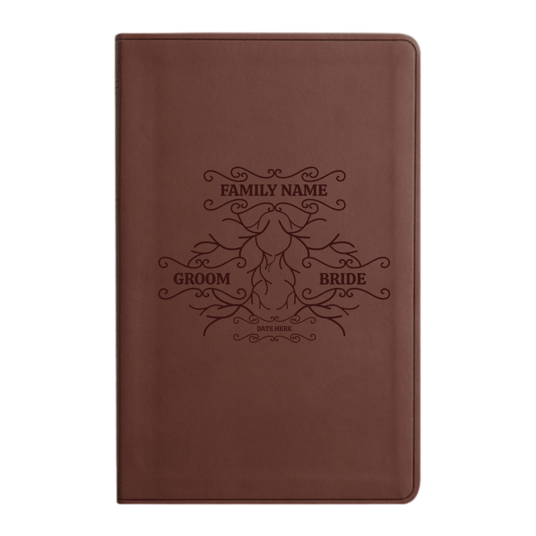 ESV Brown Standard Size Holy Bible Large Print | Wedding Collection - Shepherds Shelf