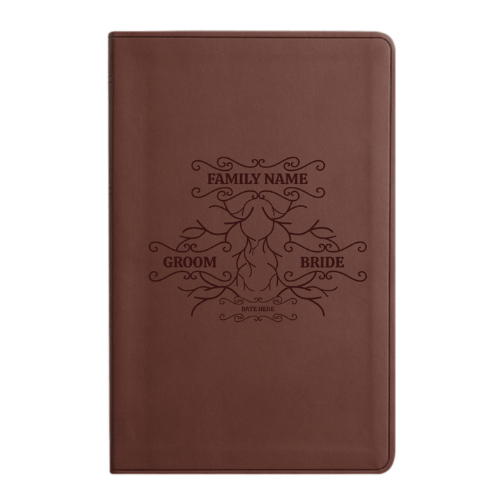 ESV Brown Standard Size Holy Bible Large Print | Wedding Collection - Shepherds Shelf