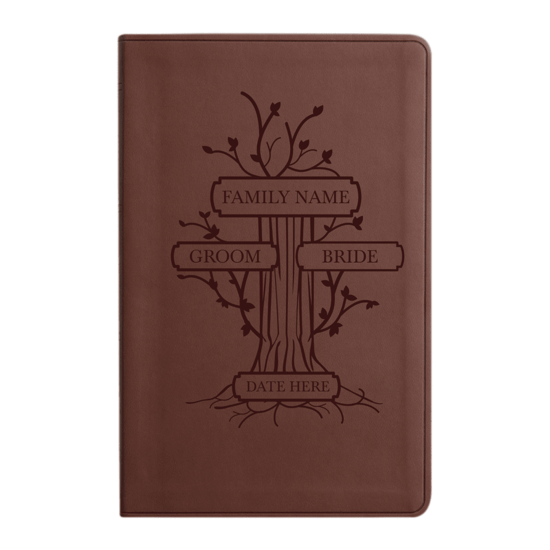ESV Brown Standard Size Holy Bible Large Print | Wedding Collection - Shepherds Shelf