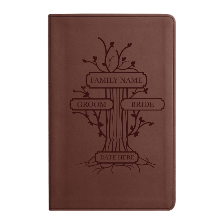 ESV Brown Standard Size Holy Bible Large Print | Wedding Collection - Shepherds Shelf