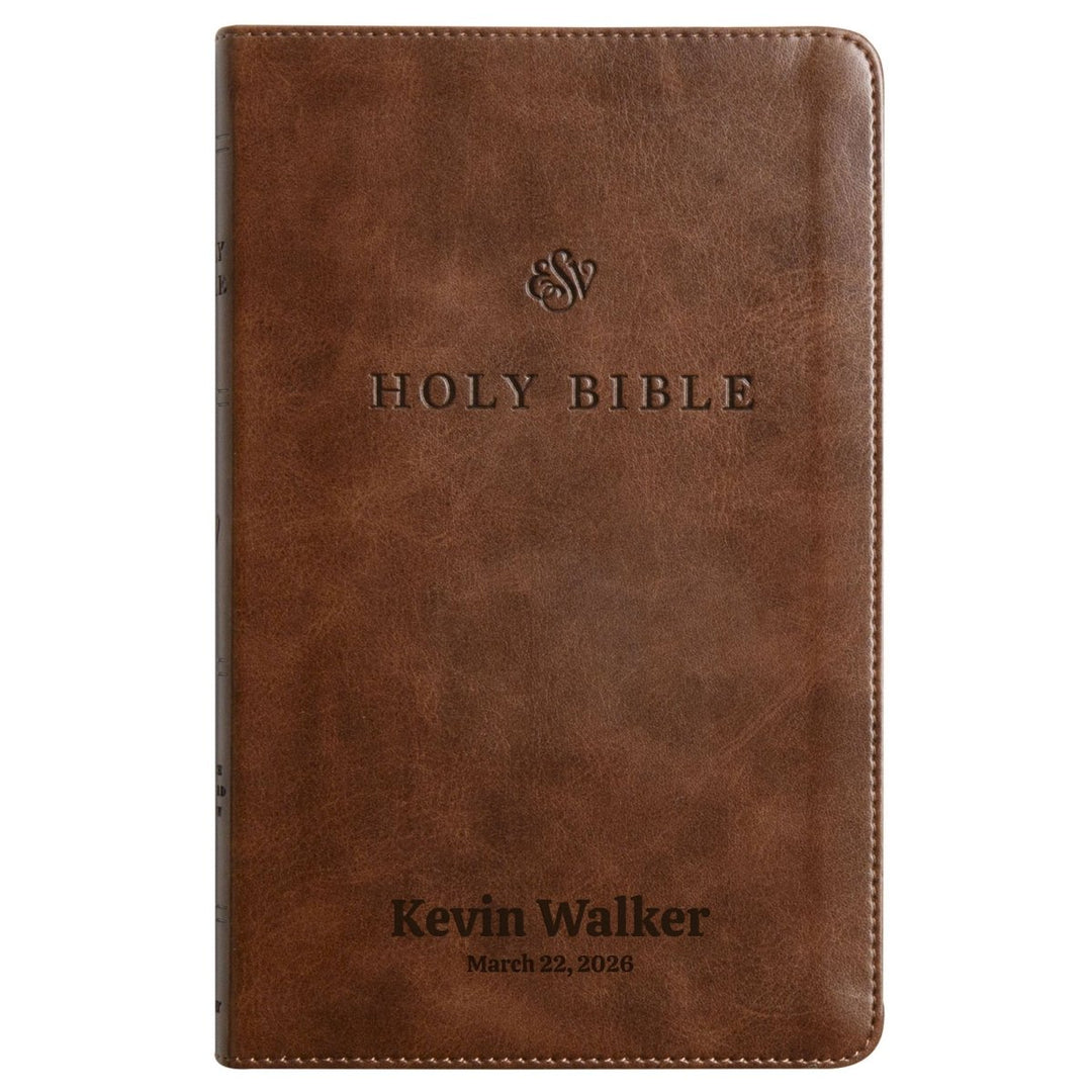 ESV Brown Standard Size Premium Holy Bible Small Print | Lay Flat - Shepherds Shelf