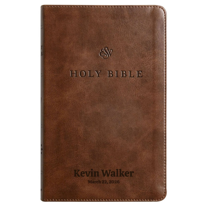 ESV Brown Standard Size Premium Holy Bible Small Print | Lay Flat - Shepherds Shelf