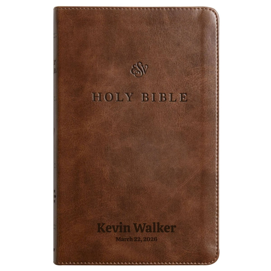 ESV Brown Standard Size Premium Holy Bible Small Print | Lay Flat - Shepherds Shelf