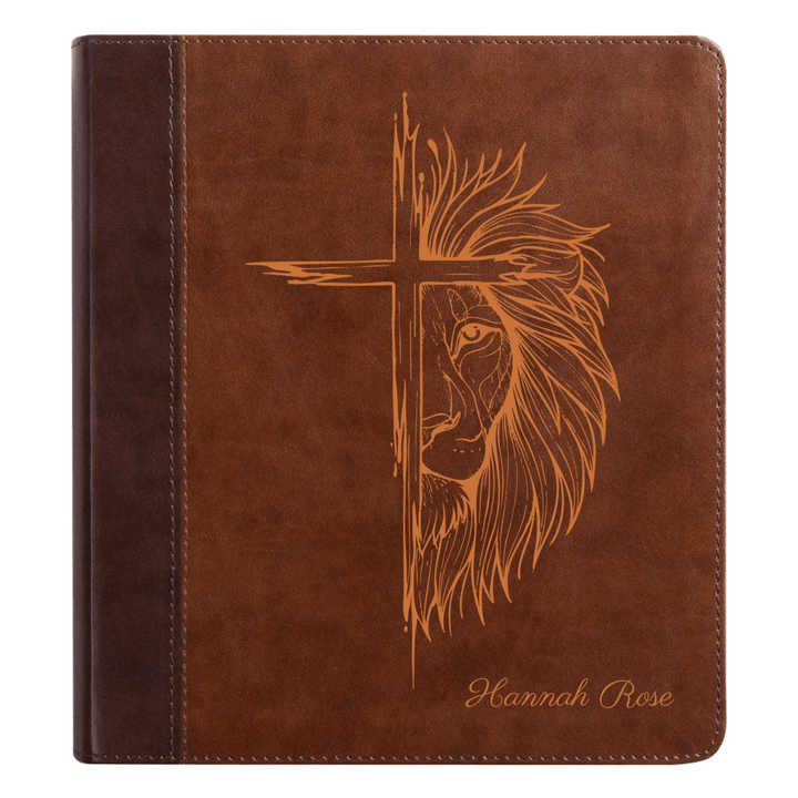 ESV Brown Study Size Holy Bible Small Print | Cross Collection - Shepherds Shelf