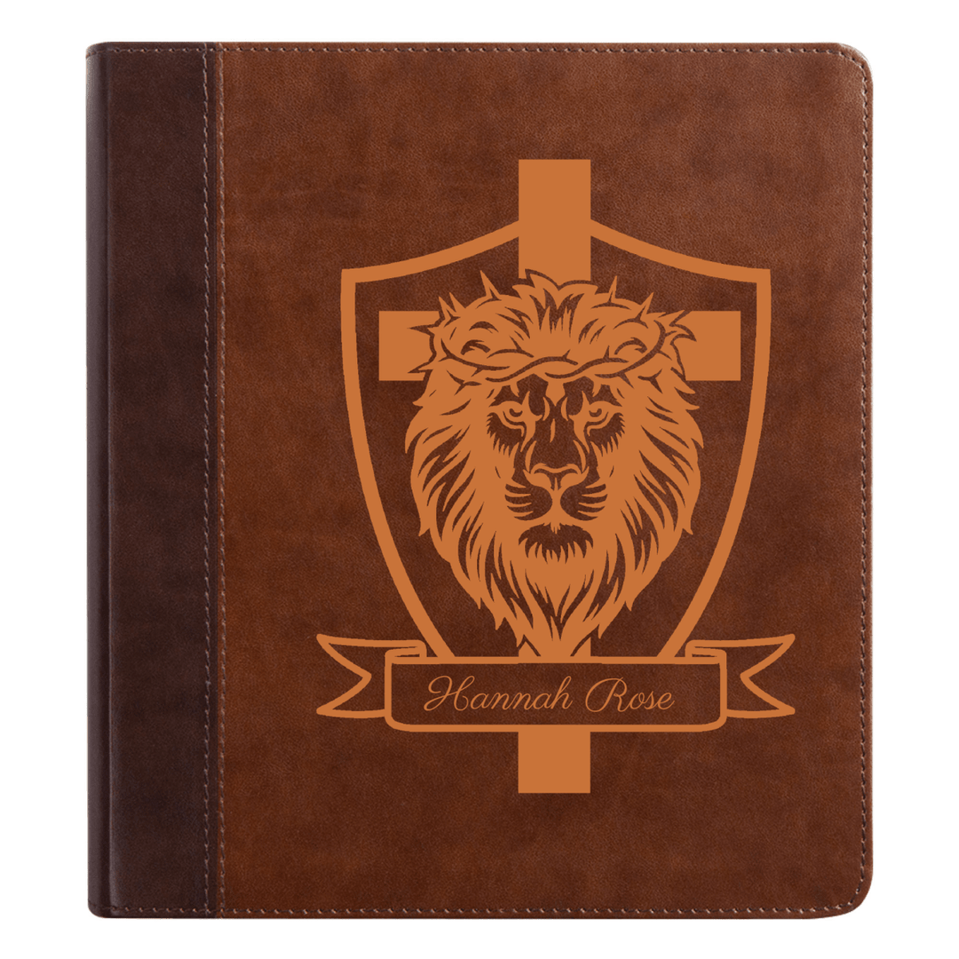 ESV Brown Study Size Holy Bible Small Print | Cross Collection - Shepherds Shelf