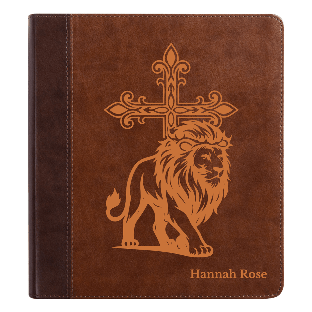 ESV Brown Study Size Holy Bible Small Print | Cross Collection - Shepherds Shelf