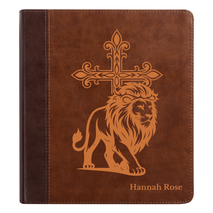 ESV Brown Study Size Holy Bible Small Print | Cross Collection - Shepherds Shelf