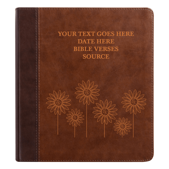 ESV Brown Study Size Holy Bible Small Print | Floral Collection 1 - Shepherds Shelf