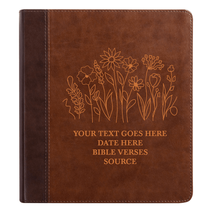 ESV Brown Study Size Holy Bible Small Print | Floral Collection 1 - Shepherds Shelf