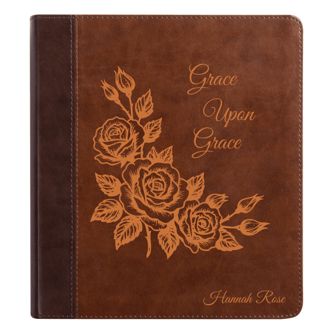 ESV Brown Study Size Holy Bible Small Print | Floral Collection 2 - Shepherds Shelf