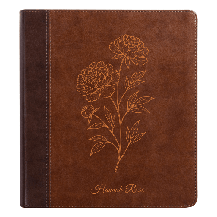 ESV Brown Study Size Holy Bible Small Print | Floral Collection 2 - Shepherds Shelf