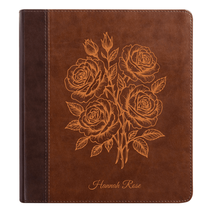 ESV Brown Study Size Holy Bible Small Print | Floral Collection 2 - Shepherds Shelf