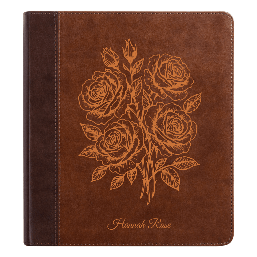 ESV Brown Study Size Holy Bible Small Print | Floral Collection 2 - Shepherds Shelf