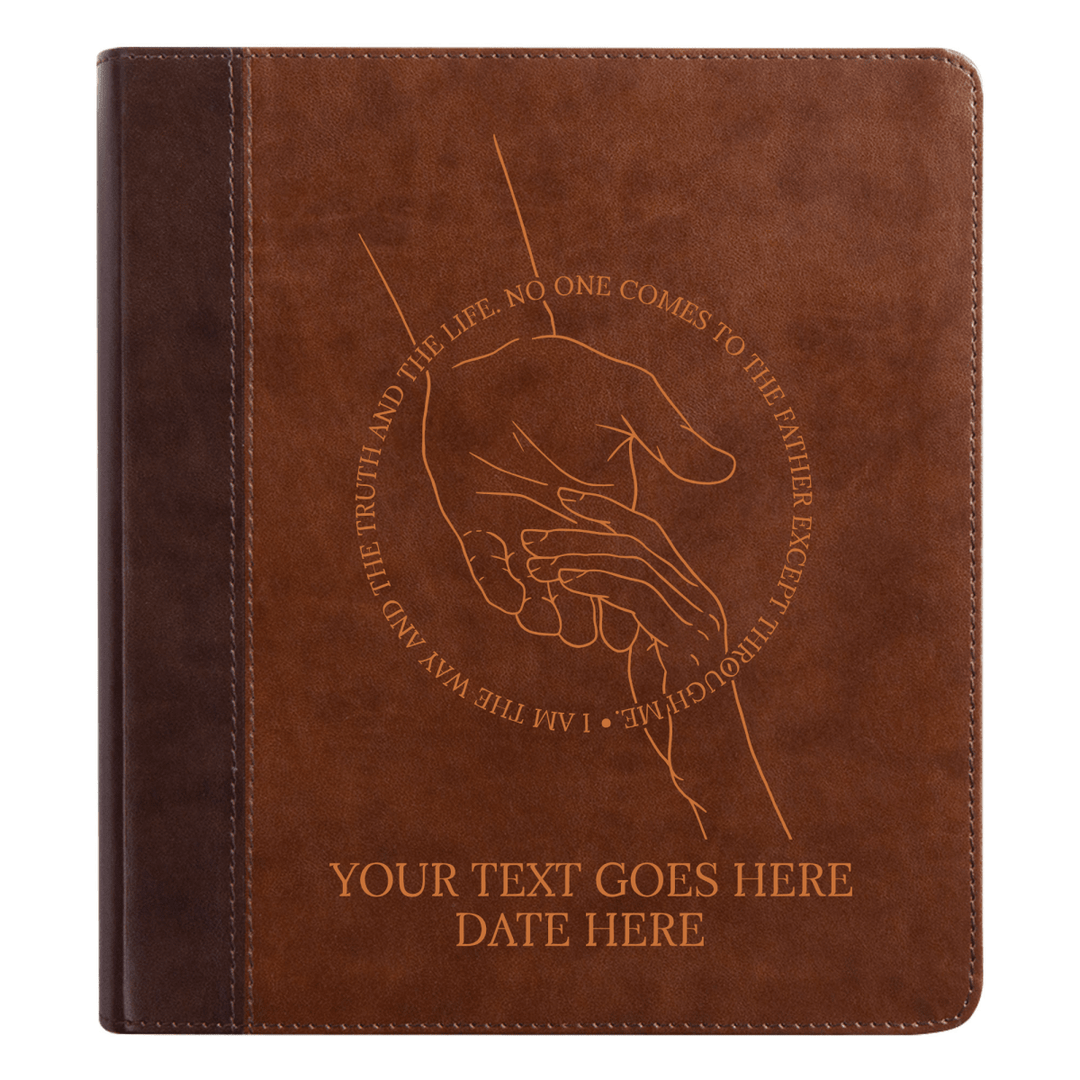 ESV Brown Study Size Holy Bible Small Print | Scripture Art Collection 1 - Shepherds Shelf