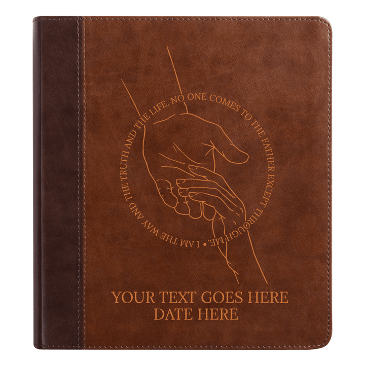 ESV Brown Study Size Holy Bible Small Print | Scripture Art Collection 1 - Shepherds Shelf