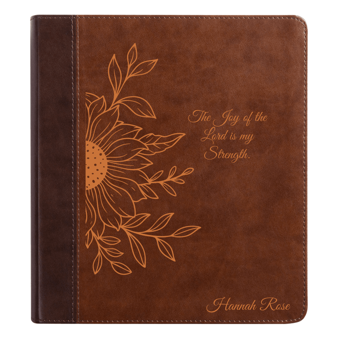 ESV Brown Study Size Holy Bible Small Print | Sunflower - Shepherds Shelf