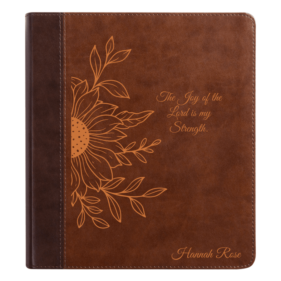 ESV Brown Study Size Holy Bible Small Print | Sunflower - Shepherds Shelf