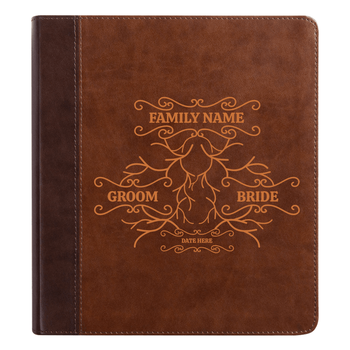 ESV Brown Study Size Holy Bible Small Print | Wedding Collection - Shepherds Shelf