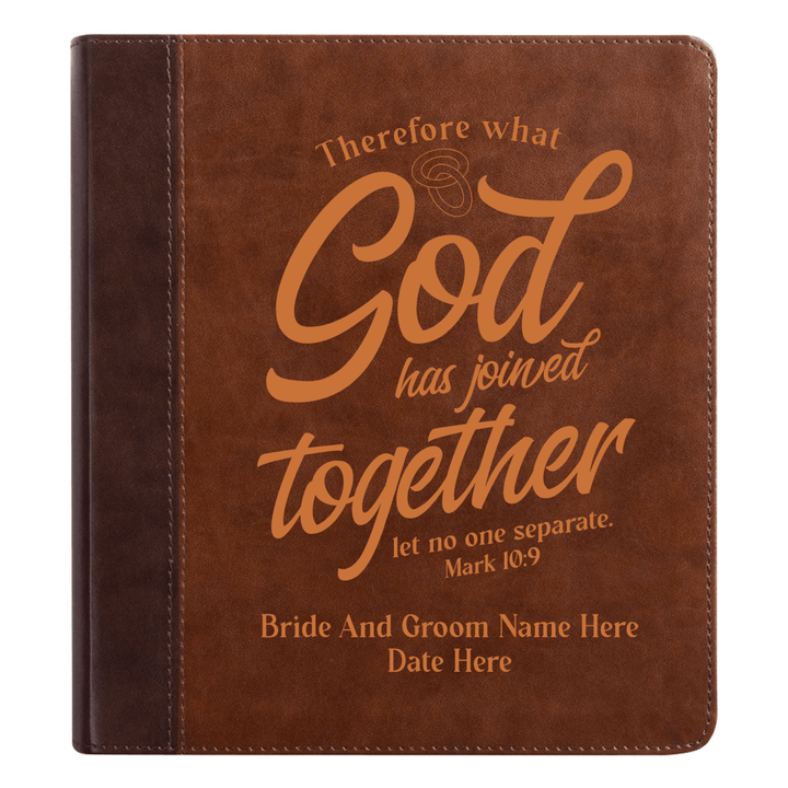 ESV Brown Study Size Holy Bible Small Print | Wedding Collection - Shepherds Shelf