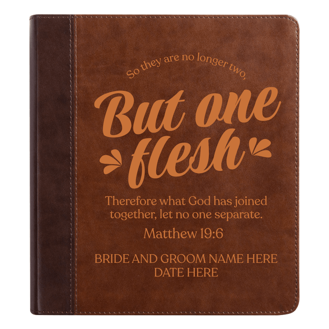 ESV Brown Study Size Holy Bible Small Print | Wedding Collection - Shepherds Shelf