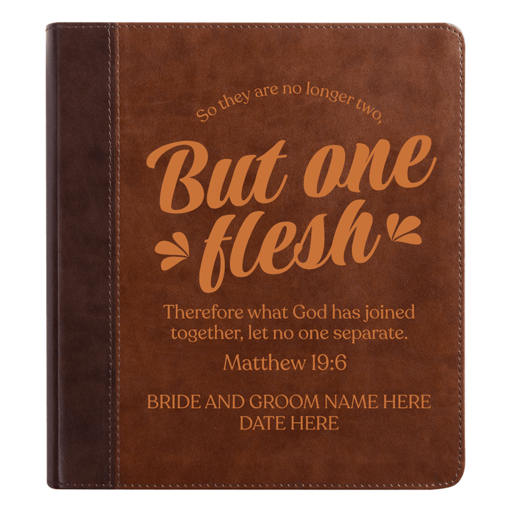 ESV Brown Study Size Holy Bible Small Print | Wedding Collection - Shepherds Shelf