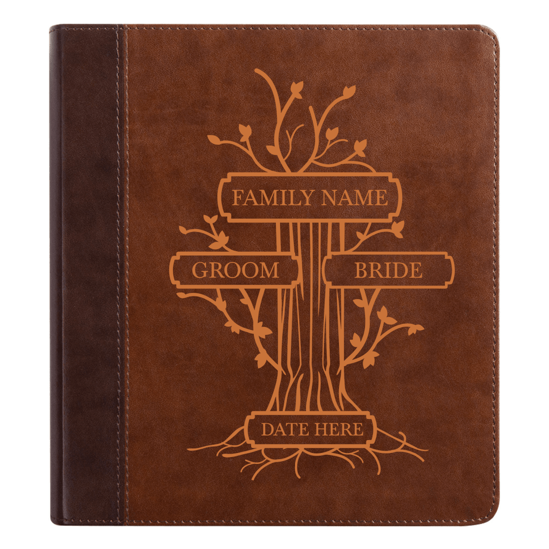 ESV Brown Study Size Holy Bible Small Print | Wedding Collection - Shepherds Shelf