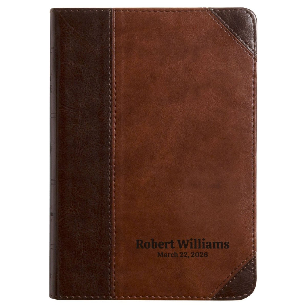 ESV Dark Brown Compact Size Holy Bible Medium Print - Shepherds Shelf