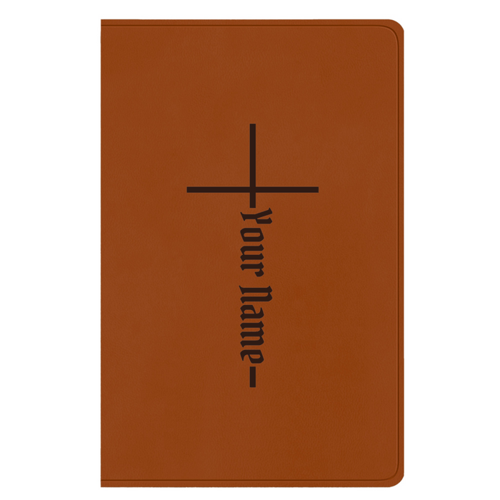 ESV Light Brown Standard Size Holy Bible Large Print | Christian Cross