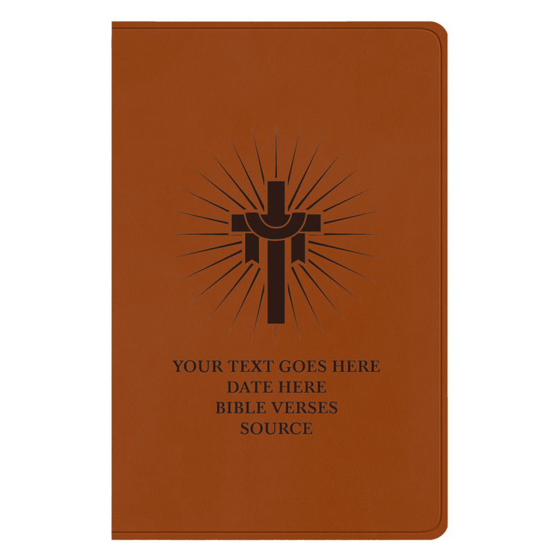 ESV Light Brown Standard Size Holy Bible Large Print | Sun Rays