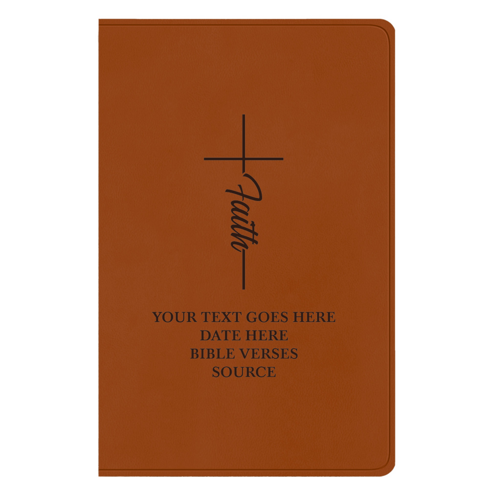 ESV Light Brown Standard Size Holy Bible Large Print | Faith Cross