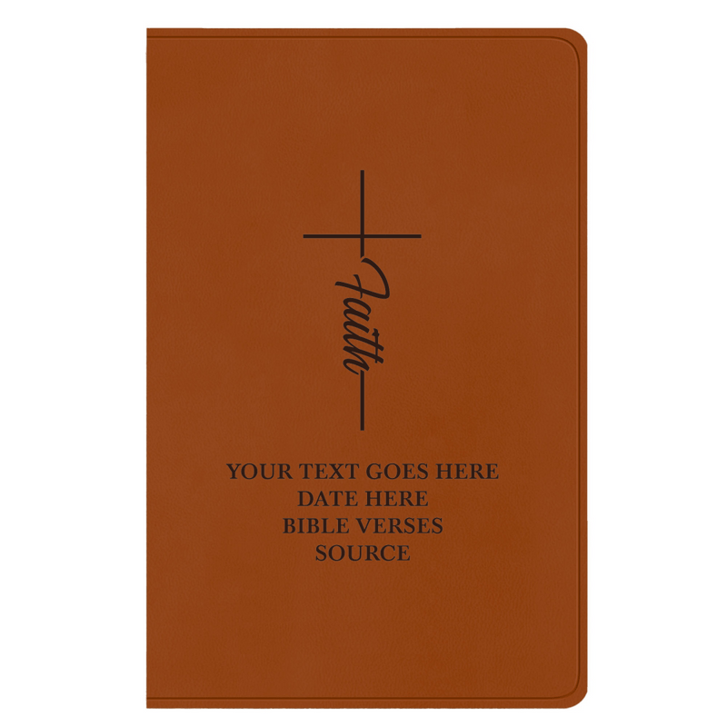 ESV Light Brown Standard Size Holy Bible Large Print | Faith Cross