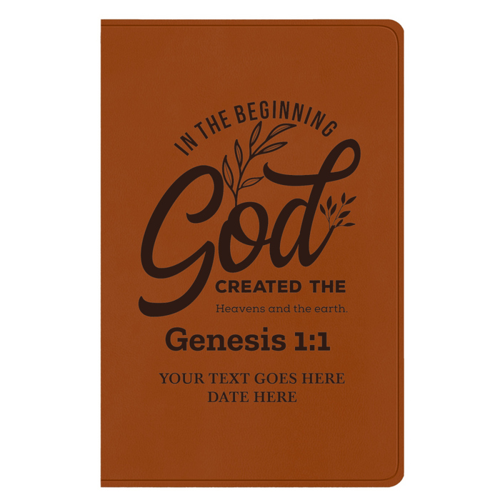 ESV Light Brown Standard Size Holy Bible Large Print | Genesis 1:1