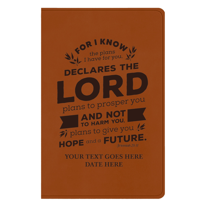 ESV Light Brown Standard Size Holy Bible Large Print | Jeremiah 29:11