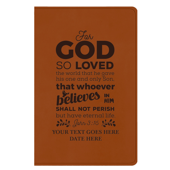 ESV Light Brown Standard Size Holy Bible Large Print | John 3:16