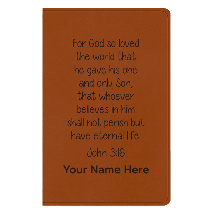 ESV Light Brown Standard Size Holy Bible Large Print | John 3:16_Study 1
