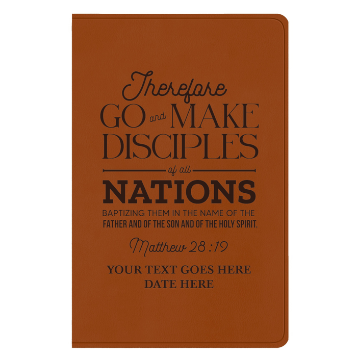 ESV Light Brown Standard Size Holy Bible Large Print | Matthew 28:19