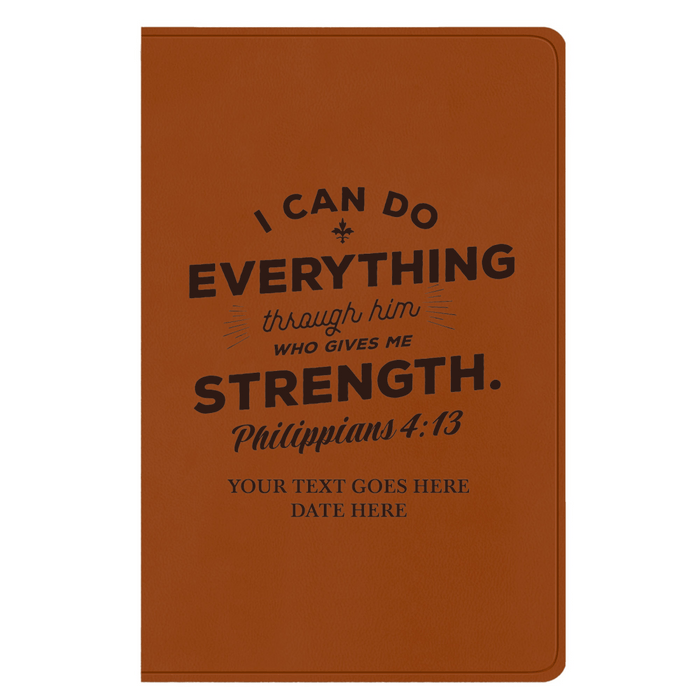 ESV Light Brown Standard Size Holy Bible Large Print | Philippians 4:13