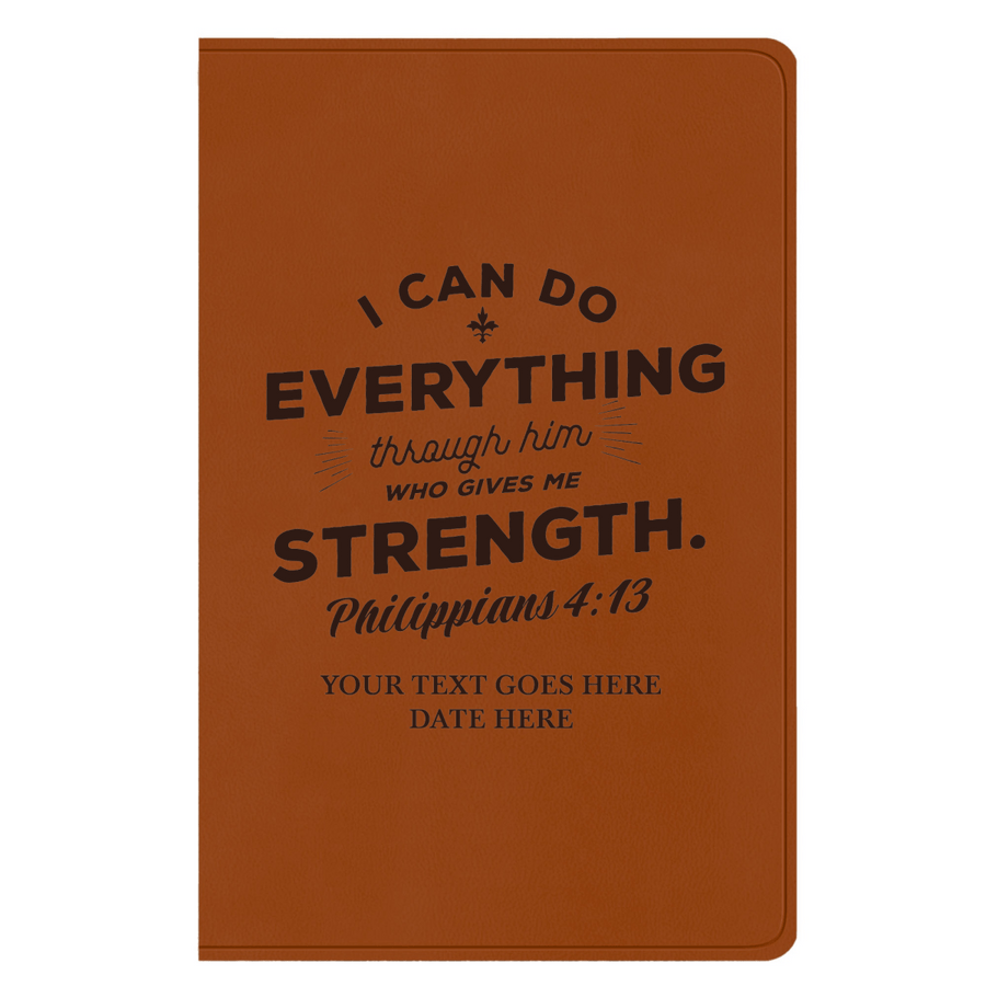 ESV Faux Leather Bible Large Full Cover Philippians 4:13 Design | Shepherds Shelf - Shepherds Shelf