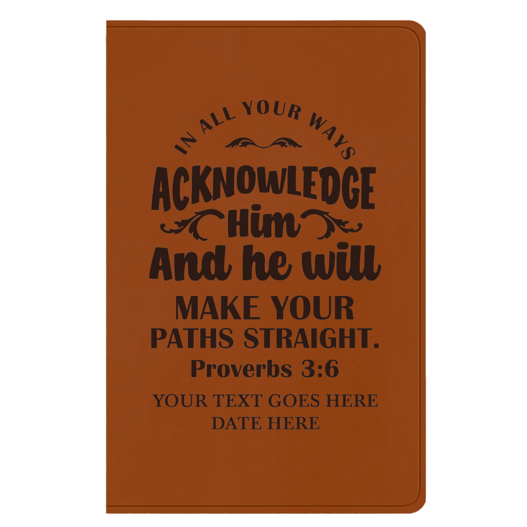 ESV Faux Leather Bible Large Full Cover Proverbs 3:6 Design | Shepherds Shelf - Shepherds Shelf