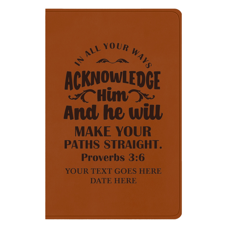 ESV Faux Leather Bible Large Full Cover Proverbs 3:6 Design | Shepherds Shelf - Shepherds Shelf