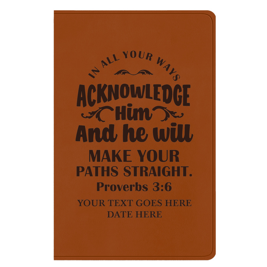 ESV Faux Leather Bible Large Full Cover Proverbs 3:6 Design | Shepherds Shelf - Shepherds Shelf
