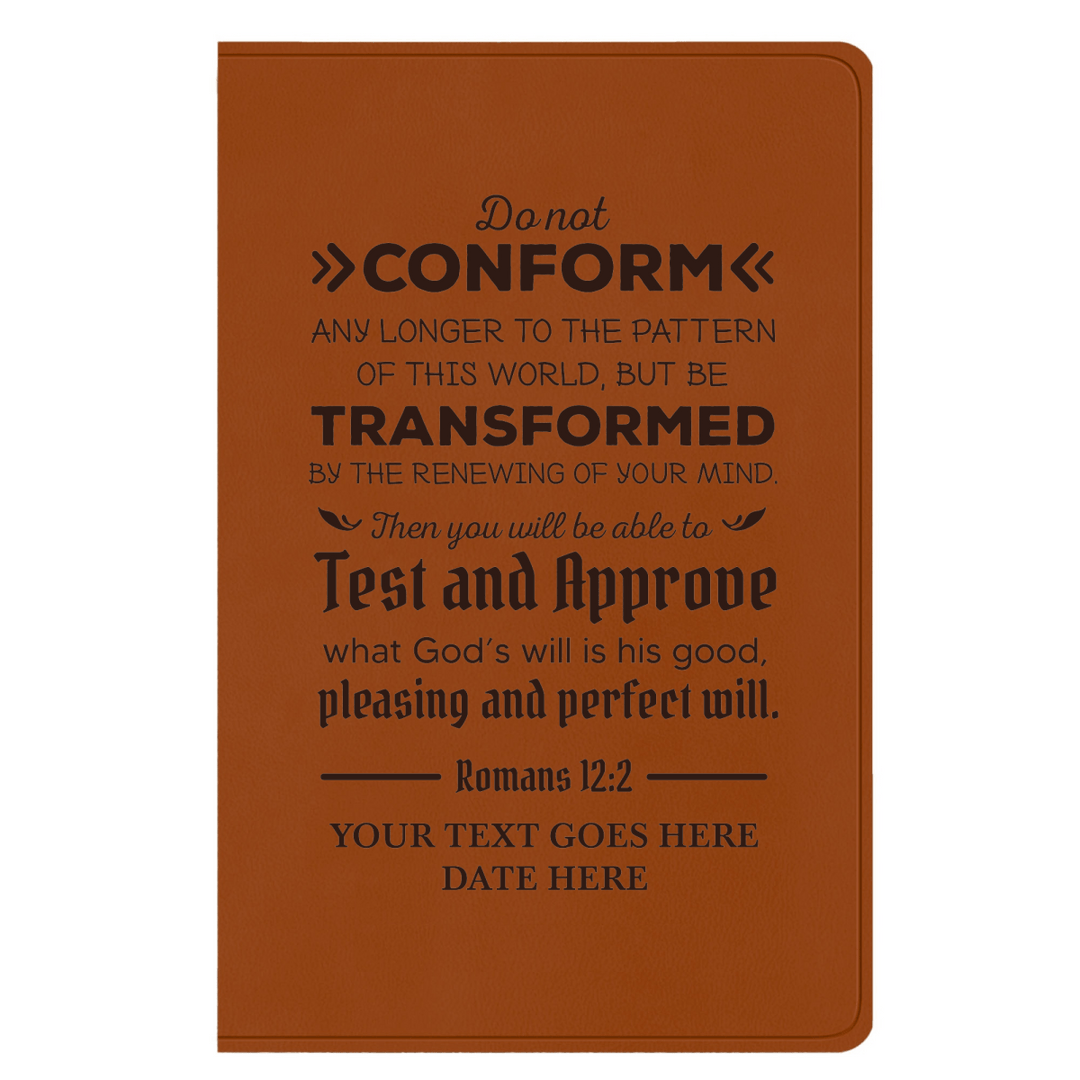 ESV Faux Leather Bible Large Full Cover Romans 12:2 Design | Shepherds Shelf - Shepherds Shelf
